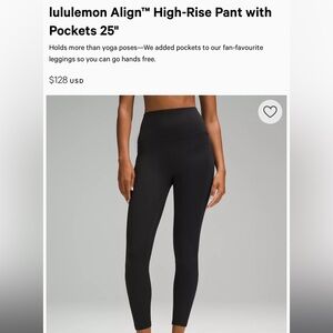 Lululemon align leggings with pockets